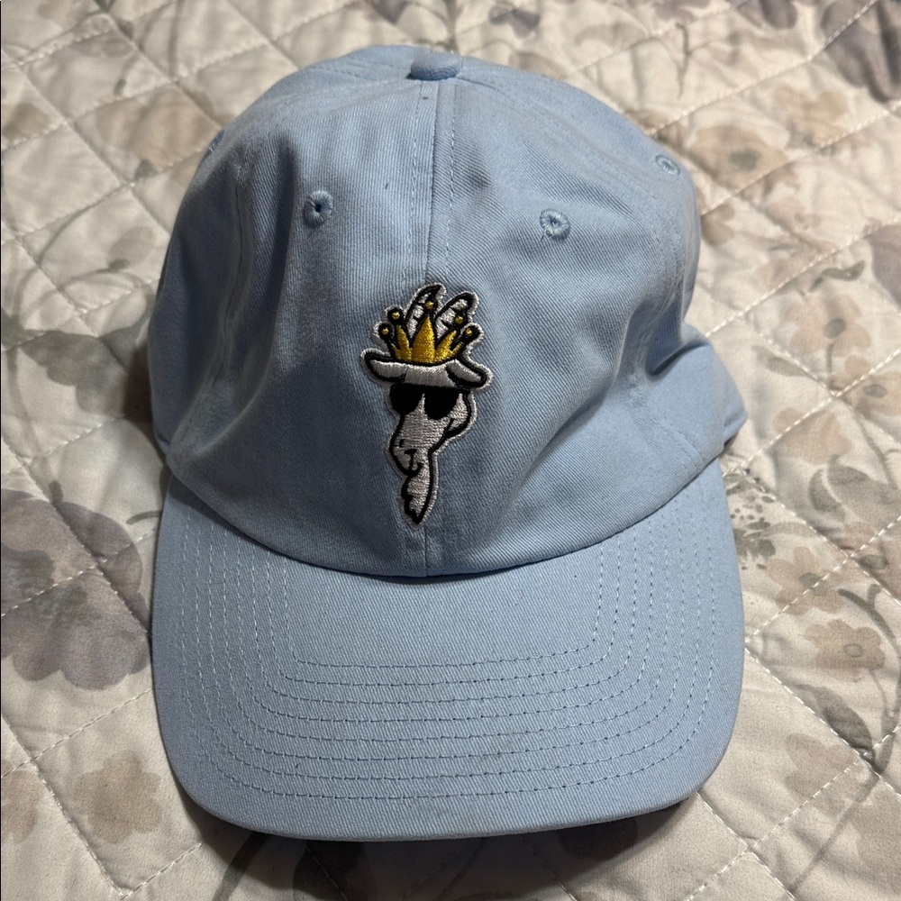 Light Blue GOAT Cap with Crown Embroidery